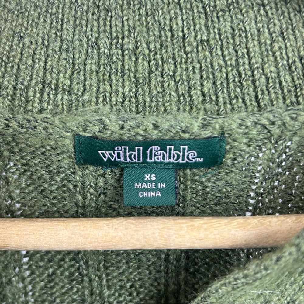 Wild Fable | Olive Button-Up Cropped Cardigan size XS - Picture 5 of 5